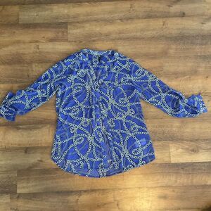 Women’s Large Kut From The Kloth Sheer Button Down‎ Blouse